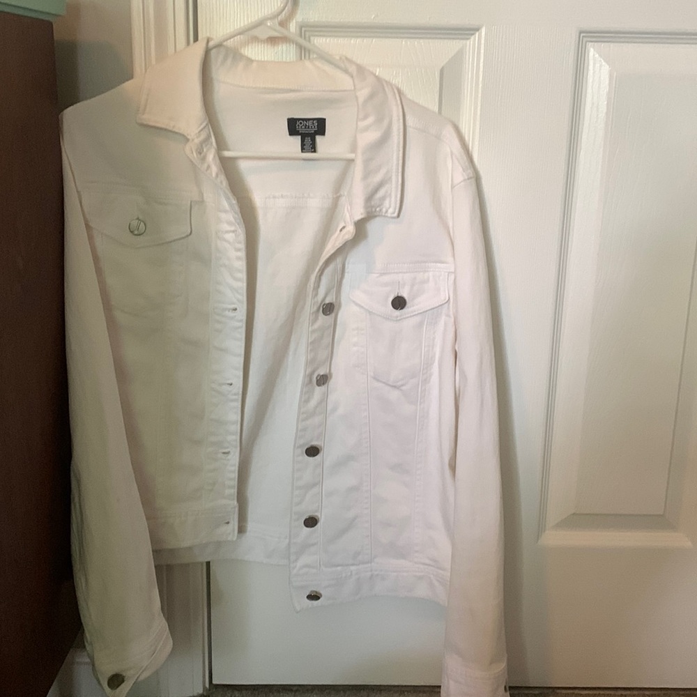 Jones New York White Jean jacket